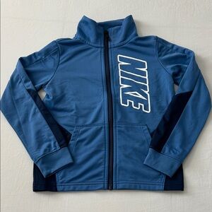 Nike Blue Zip-Up Jacket with Logo